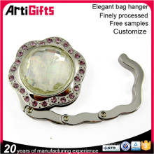 New fashion crystal diamond set purse hanger newest folding bag hanger